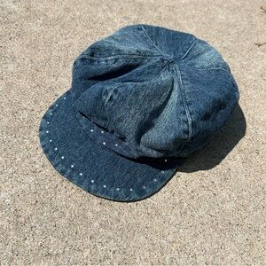 Y2K limited too denim bedazzled hat